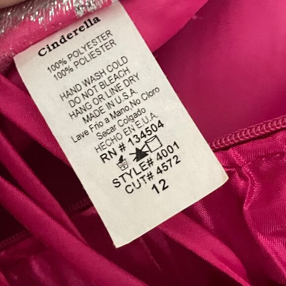 Girls Hot Pink Tulle Party Dress Sz 12 Flower Girl Prom Pageant Formal Princess - Picture 10 of 11